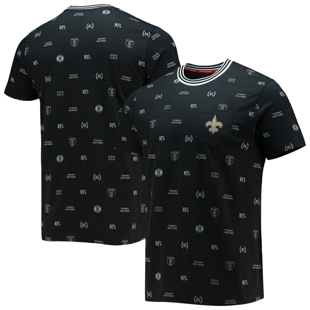 New Orleans Saints Tommy Hilfiger Essential Pocket T-Shirt - Black - NFL