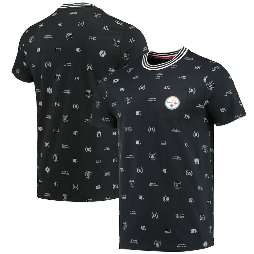 Pittsburgh Steelers Tommy Hilfiger Essential Pocket T-Shirt - Black - NFL