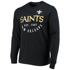 New Orleans Saints Tommy Hilfiger Peter Long Sleeve T-Shirt - Black - NFL