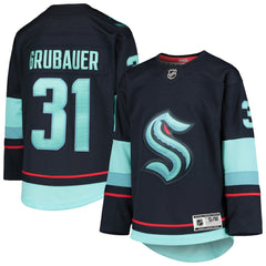 Philipp Grubauer Seattle Kraken Youth Home Premier Player Jersey - Deep Sea Blue | NHL on sale