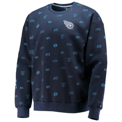 Tennessee Titans Tommy Hilfiger Reid Graphic Pullover Sweatshirt - Navy - NFL