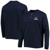 Chicago Bears Dunbrooke Logo Maverick Thermal Henley Long Sleeve T-Shirt - Navy - NFL