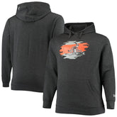 Cleveland Browns New Era Big & Tall Primary Logo Pullover Hoodie - Charcoal - NFL