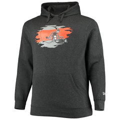 Cleveland Browns New Era Big & Tall Primary Logo Pullover Hoodie - Charcoal - NFL