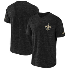 New Orleans Saints NFL x Darius Rucker Collection Slub Henley T-Shirt - Black - Fanatics