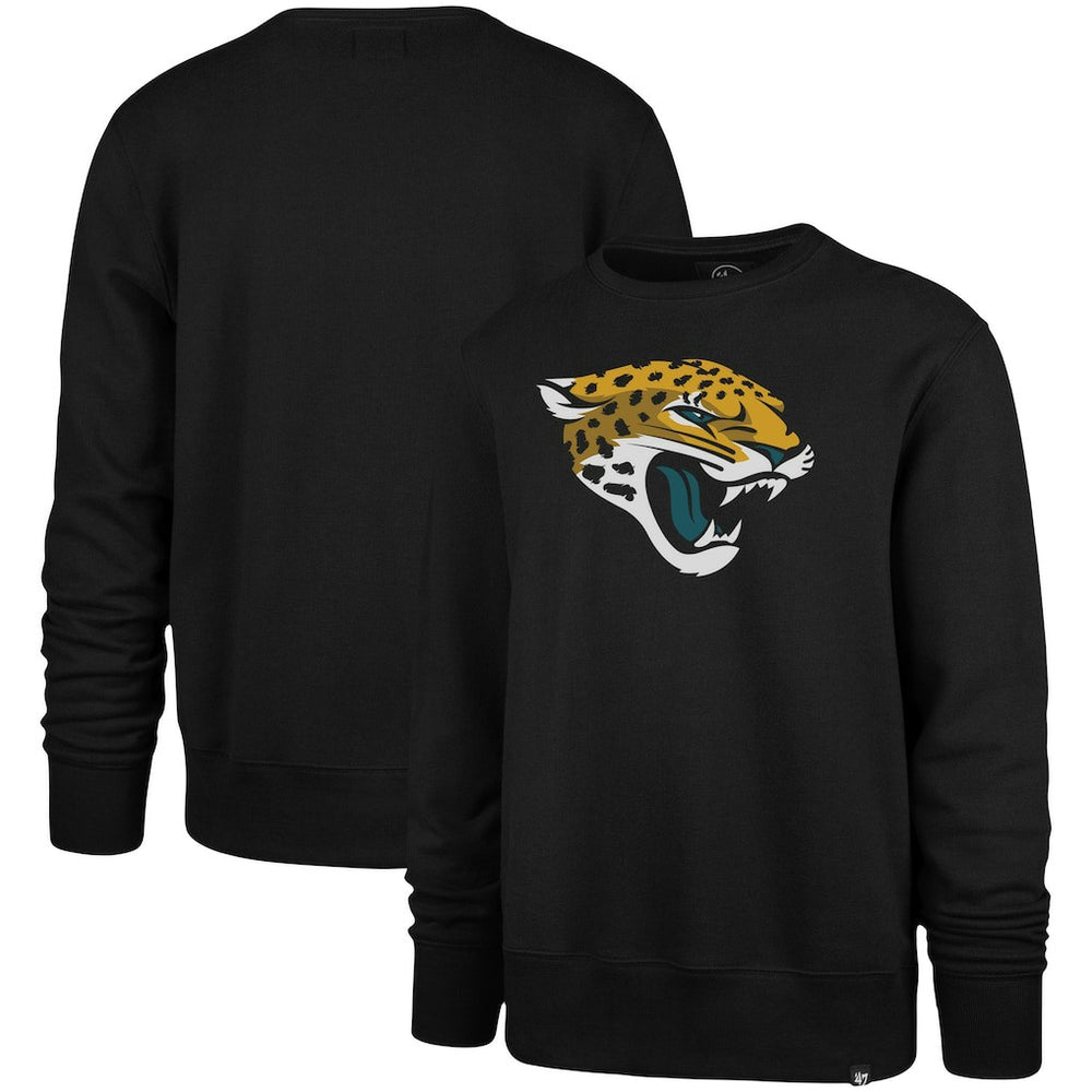 Jacksonville Jaguars '47 Imprint Headline Logo Pullover Sweatshirt - Black - 47 brand