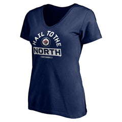 Winnipeg Jets Women's Hail to the North V-Neck T-Shirt - Navy | NHL near me