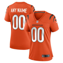 Cincinnati Bengals Women's Alternate Game Custom Jersey - Orange - Nike