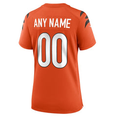Cincinnati Bengals Women's Alternate Game Custom Jersey - Orange - Nike