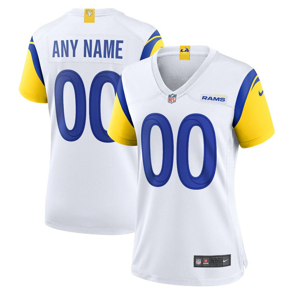 Los Angeles Rams Women's Alternate Custom Jersey - White - Nike