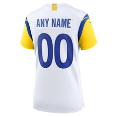 Los Angeles Rams Women's Alternate Custom Jersey - White - Nike