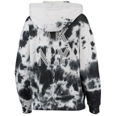 Minnesota Vikings DKNY Sport Women's Dakota Oversized Tie-Dye Half-Zip Hoodie - White/Black - NFL