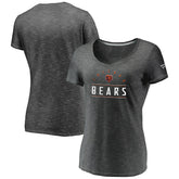 Chicago Bears Women's League Leader Space Dye V-Neck T-Shirt - Charcoal - Fanatics