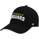 Jacksonville Jaguars '47 Clean Up Script Adjustable Hat - Black - 47 brand