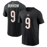 Joe Burrow Cincinnati Bengals Player Name & Number T-Shirt - Black - Nike