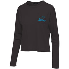 Carolina Panthers Junk Food Women's Pocket Thermal Long Sleeve T-Shirt - Black - NFL