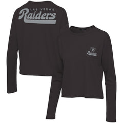 Las Vegas Raiders Junk Food Women's Pocket Thermal Long Sleeve T-Shirt - Black - NFL