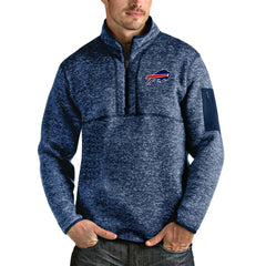 Buffalo Bills Antigua Fortune Quarter-Zip Pullover Jacket - Heathered Navy - NFL