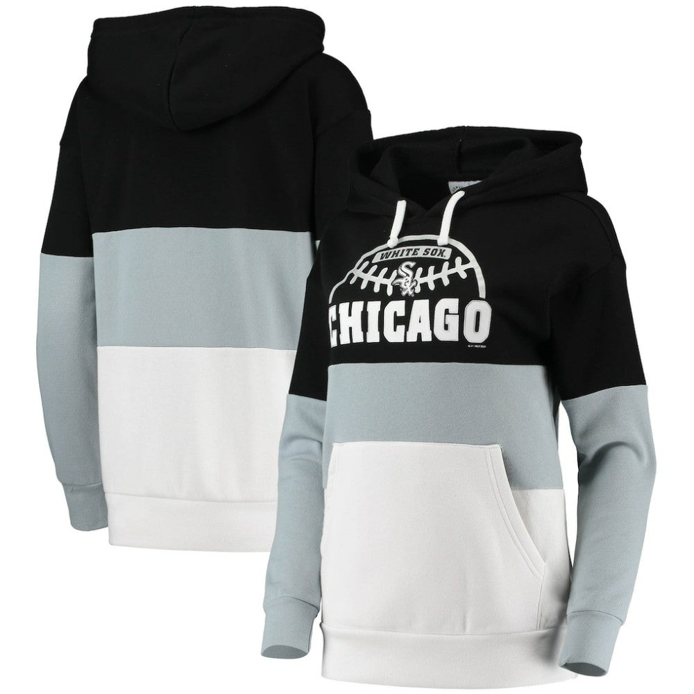 Chicago White Sox G-III Sports by Carl Banks Women's Block and Tackle Colorblock Pullover Hoodie for sale