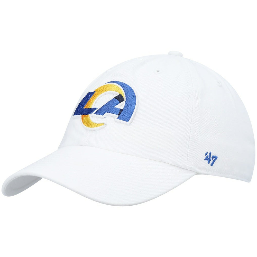 Los Angeles Rams '47 Logo Clean Up Adjustable Hat - White - 47 brand