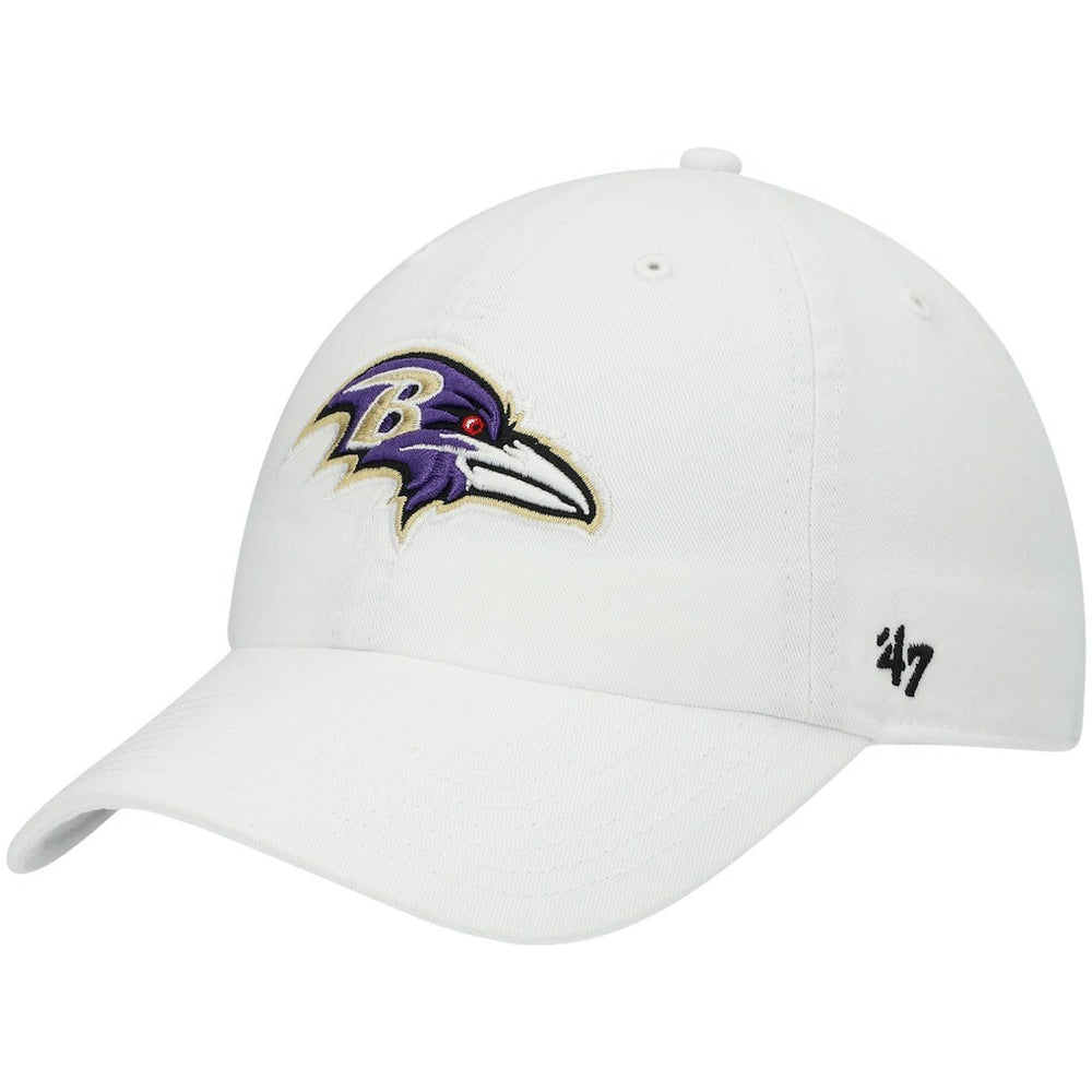 Baltimore Ravens '47 Clean Up Adjustable Hat - White - 47 brand