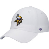 Minnesota Vikings '47 Logo Clean Up Adjustable Hat - White - 47 brand