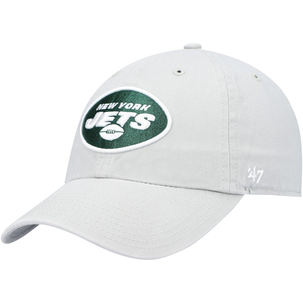 New York Jets '47 Clean Up Adjustable Hat - Gray - 47 brand