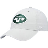 New York Jets '47 Clean Up Adjustable Hat - Gray - 47 brand