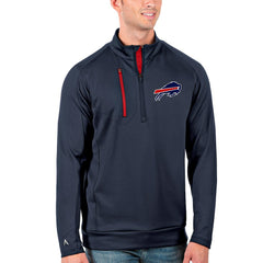 Buffalo Bills Antigua Generation Quarter-Zip Pullover Jacket - Navy/Red - NFL