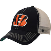 Cincinnati Bengals '47 Trawler Trucker Clean Up Snapback Hat - Black/Natural - 47 brand