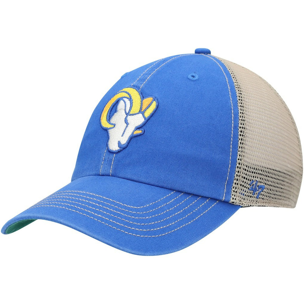 Los Angeles Rams '47 Head Trawler Trucker Clean Up Snapback Hat - Royal/Natural - 47 brand