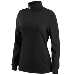 New Orleans Saints WEAR by Erin Andrews Women's Long Sleeve Tri-Blend Turtleneck T-Shirt - Black - NFL