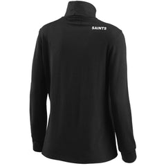 New Orleans Saints WEAR by Erin Andrews Women's Long Sleeve Tri-Blend Turtleneck T-Shirt - Black - NFL