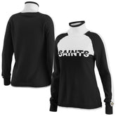 New Orleans Saints WEAR by Erin Andrews Women's Ski Raglan Pullover Sweater - Black - NFL