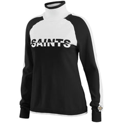 New Orleans Saints WEAR by Erin Andrews Women's Ski Raglan Pullover Sweater - Black - NFL