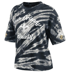 New Orleans Saints WEAR by Erin Andrews Women's Tie-Dye T-Shirt - Black - NFL