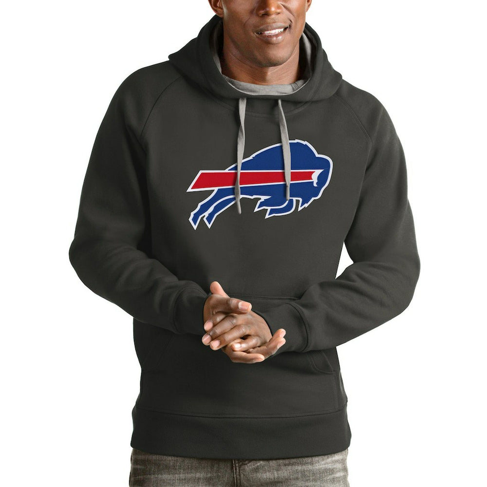 Buffalo Bills Antigua Victory Pullover Hoodie - Charcoal - NFL