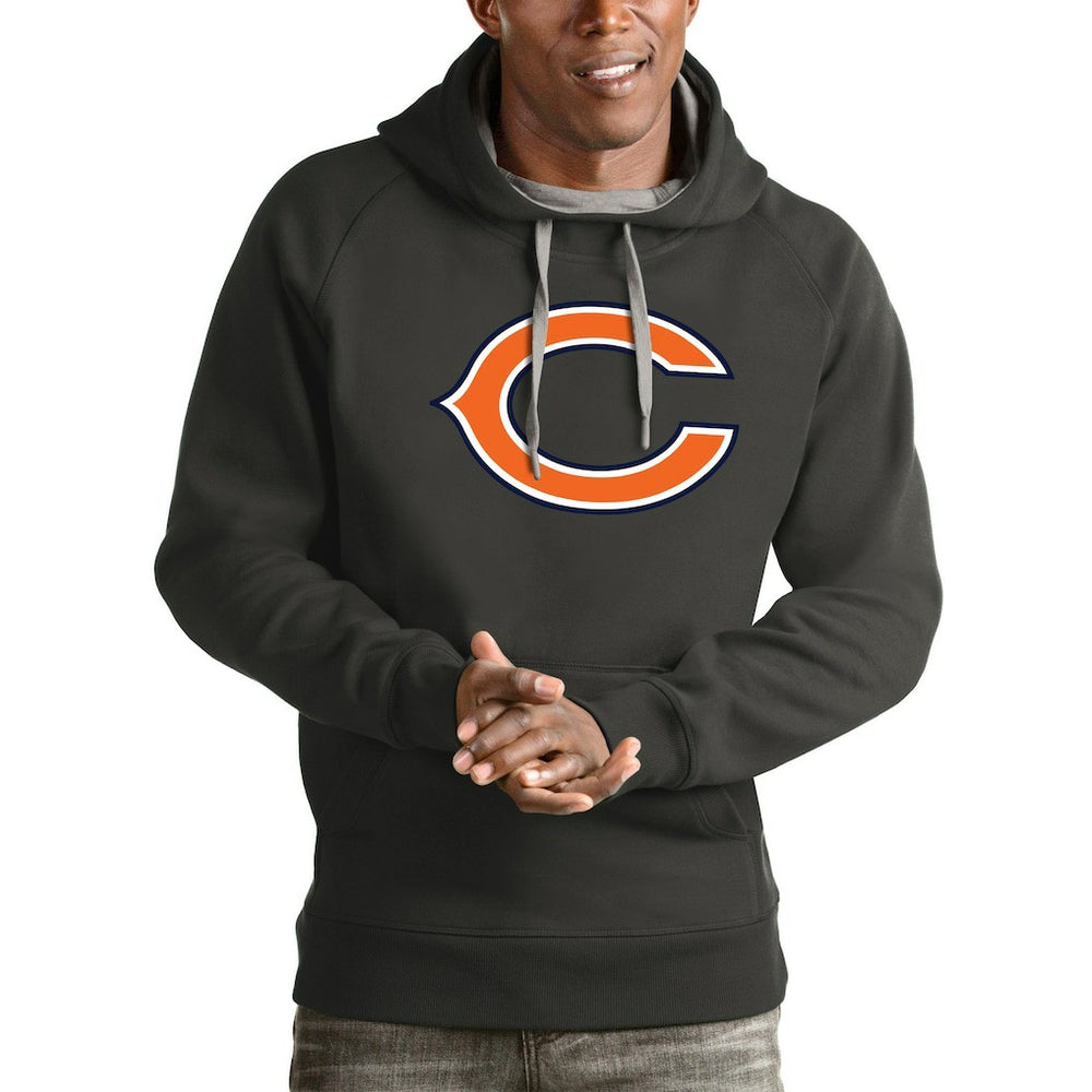 Chicago Bears Antigua Victory Pullover Hoodie - Charcoal - NFL
