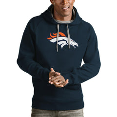 Denver Broncos Antigua Victory Pullover Hoodie - Navy - NFL