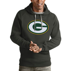 Green Bay Packers Antigua Victory Pullover Hoodie - Charcoal - NFL