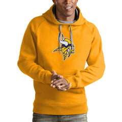 Minnesota Vikings Antigua Victory Pullover Hoodie - Gold - NFL