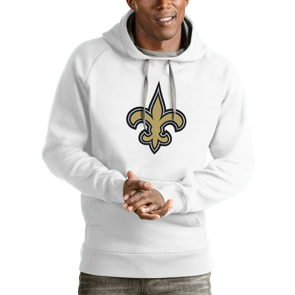 New Orleans Saints Antigua Victory Pullover Hoodie - White - NFL