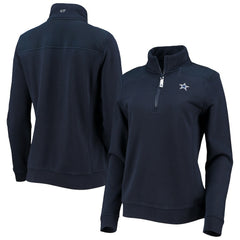 Dallas Cowboys Vineyard Vines Women's Shep Shirt Quarter-Zip Sweatshirt - Navy - NFL