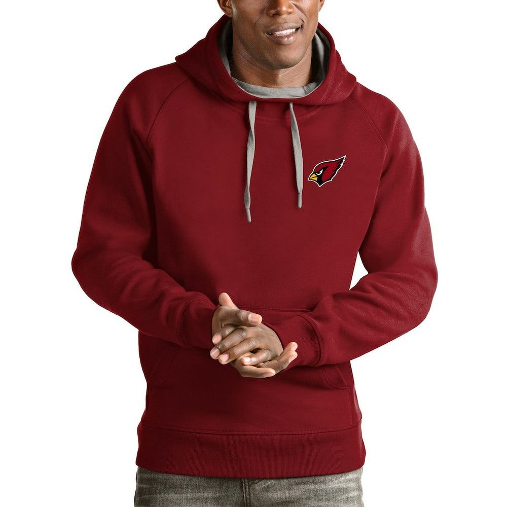 Arizona Cardinals Antigua Logo Victory Pullover Hoodie - Cardinal - NFL