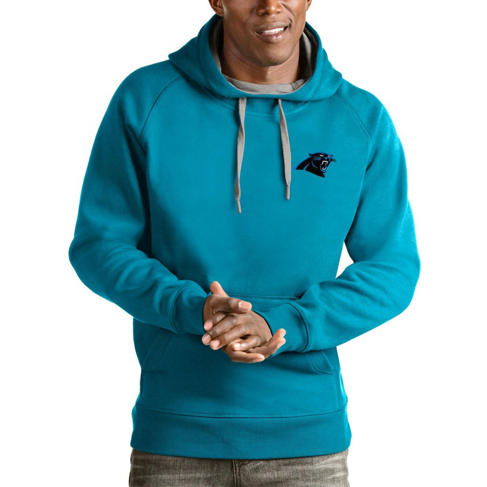 Carolina Panthers Antigua Logo Victory Pullover Hoodie - Blue - NFL