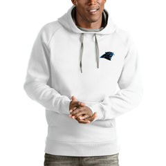 Carolina Panthers Antigua Logo Victory Pullover Hoodie - White - NFL