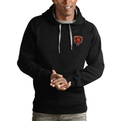 Chicago Bears Antigua Logo Victory Pullover Hoodie - Black - NFL