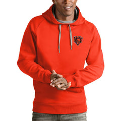 Chicago Bears Antigua Logo Victory Pullover Hoodie - Orange - NFL