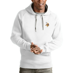 Minnesota Vikings Antigua Logo Victory Pullover Hoodie - White - NFL