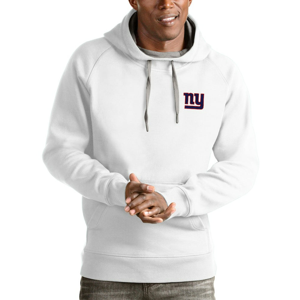 New York Giants Antigua Logo Victory Pullover Hoodie - White - NFL